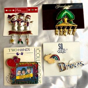 Four Pins - Snow women, Family tree, Mom’s favorites & Rainbow Dream